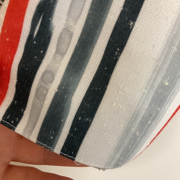 New Vintage Blazer Womens Large XL White Gray Red Stripe Light Jacket Retro 90s - Picture 8 of 14